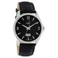 Xylys Swiss Analog with Date Black Leather Strap and Black Dial Watch For Men - image number 1