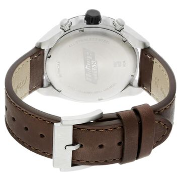 Titan Octane Black Dial Chronograph Leather Strap watch for Men