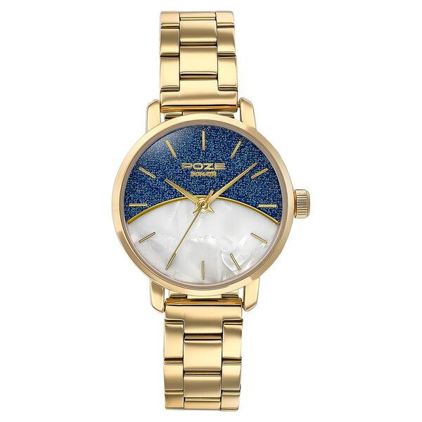 Sonata Poze Quartz Analog Mother of Pearl Dial Golden Metal Strap Watch For Women - image number 1