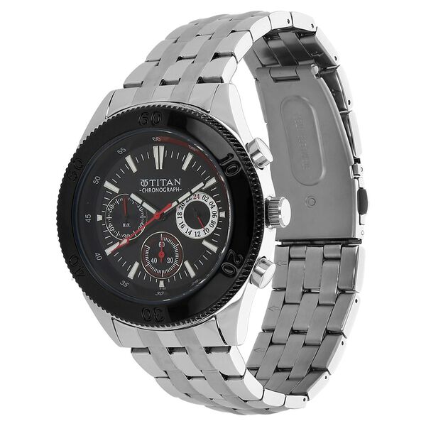 Titan Quartz Multifunction Black Dial Watch for Men - image number 1