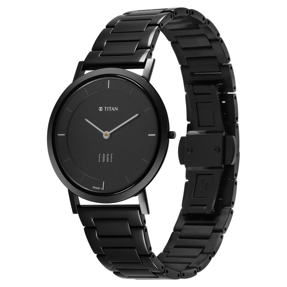 Titan edge outlet black watch price