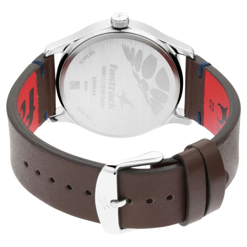 Fastrack I Love Me Quartz Analog Brown Dial Leather Strap Watch for Guys - image number 4