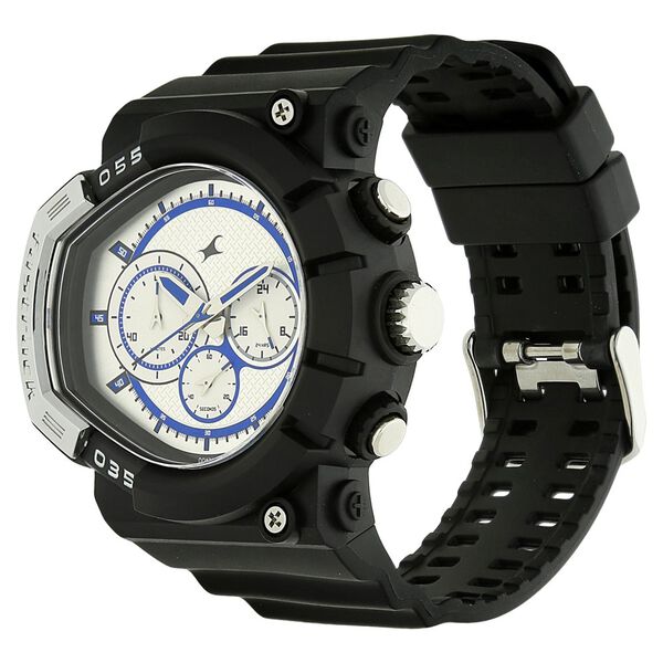 Fastrack Quartz Chronograph White Dial Plastic Strap Watch for Guys - image number 1