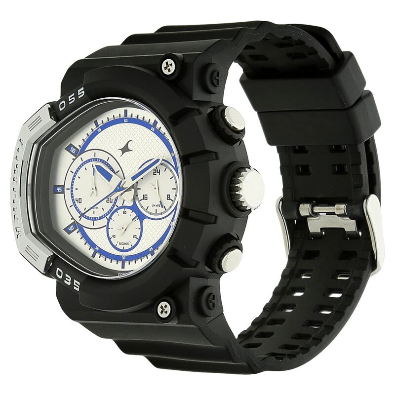 Buy Online Fastrack Quartz Chronograph White Dial Plastic Strap Watch