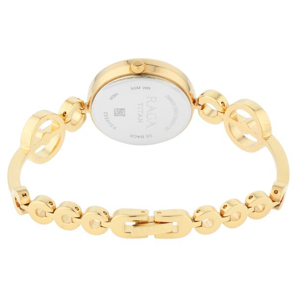 Titan Raga Mother of Pearl Dial Women Watch With Metal Strap - image number 5