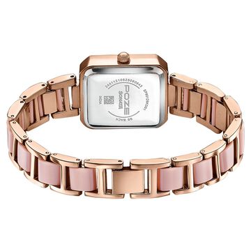 Sonata Poze Quartz Analog Pink Dial Two Toned Metal & Plastic Strap Watch For Women
