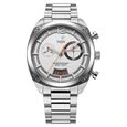 Xylys Swiss Chronograph Silver Stainless Steel Strap White Dial Watch For Men - image number 0