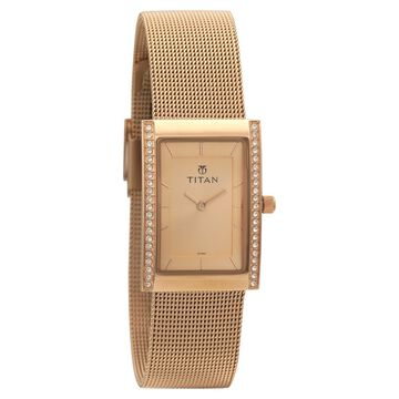 Titan Analog Stainless Steel Strap watch for Women