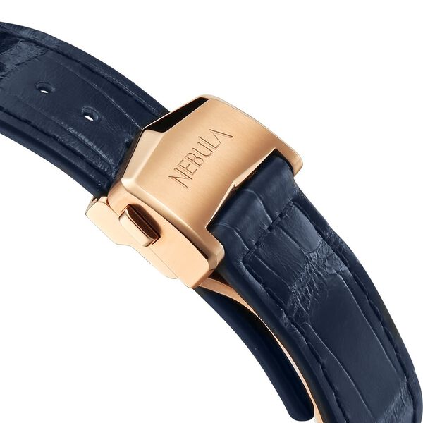 Titan Nebula Genesis 18 KT Gold Automatic Bicolour Dial Leather Strap Watch For Men - image number 4