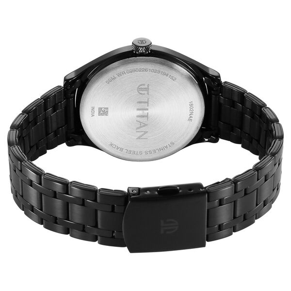Titan Wrist Wit Quartz Analog Brown Dial Stainless Steel Strap Watch for Men - image number 7
