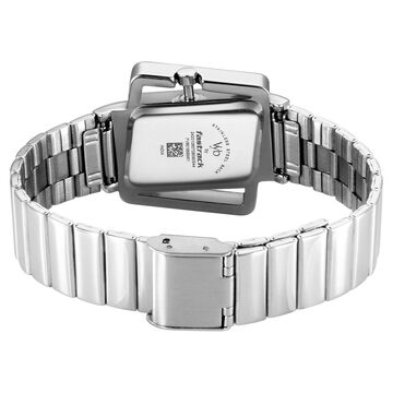 Vyb Runway By Fastrack Quartz Analog Grey Dial Silver Stainless Steel Strap Watch For Girls