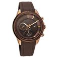 Fastrack Wild Quartz Chronograph Brown Dial Brown Silicone Strap Watch For Guys - image number 4