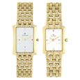 Titan Quartz Analog with Date Silver Dial Stainless Steel Strap Watch for Couple - image number 0