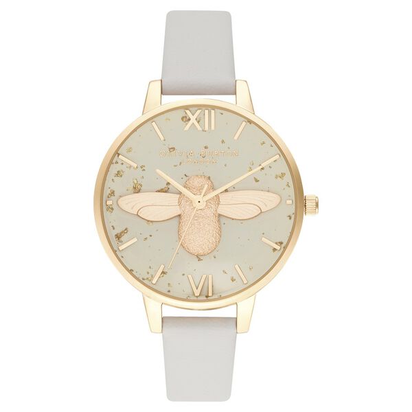Olivia Burton Quartz Analog Pink Dial Leather Strap Watch for Women - image number 0