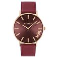 Coach Quartz Analog Red Dial Leather Strap Watch for Women - image number 0