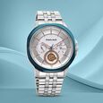 Fastrack Exuberant Quartz Multifunction Blue Dial Leather Strap Watch for Guys