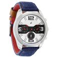 Fastrack Denim Quartz Multifunction White Dial Denim Strap Watch for Guys - image number 1