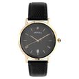 Titan Nebula Vintage 18k Gold Analog Leather Strap Watch For Men - image number 0