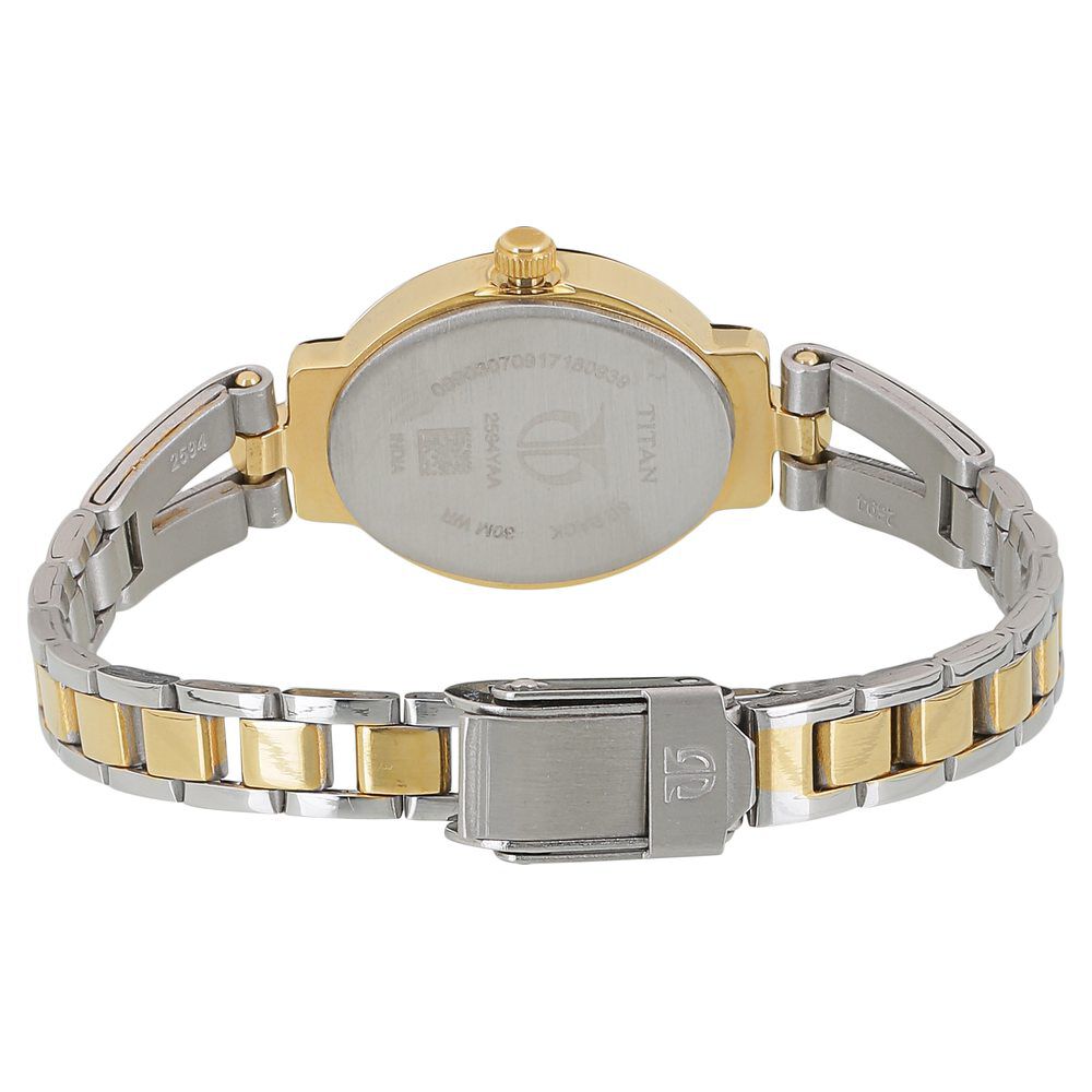 Buy Online Titan Quartz Analog Silver Dial Stainless Steel Strap Watch for Women nm2594bm01 Titan