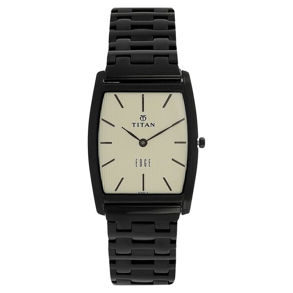 Titan Quartz Analog Champagne Dial Stainless Steel Strap Watch for Men - image number 0