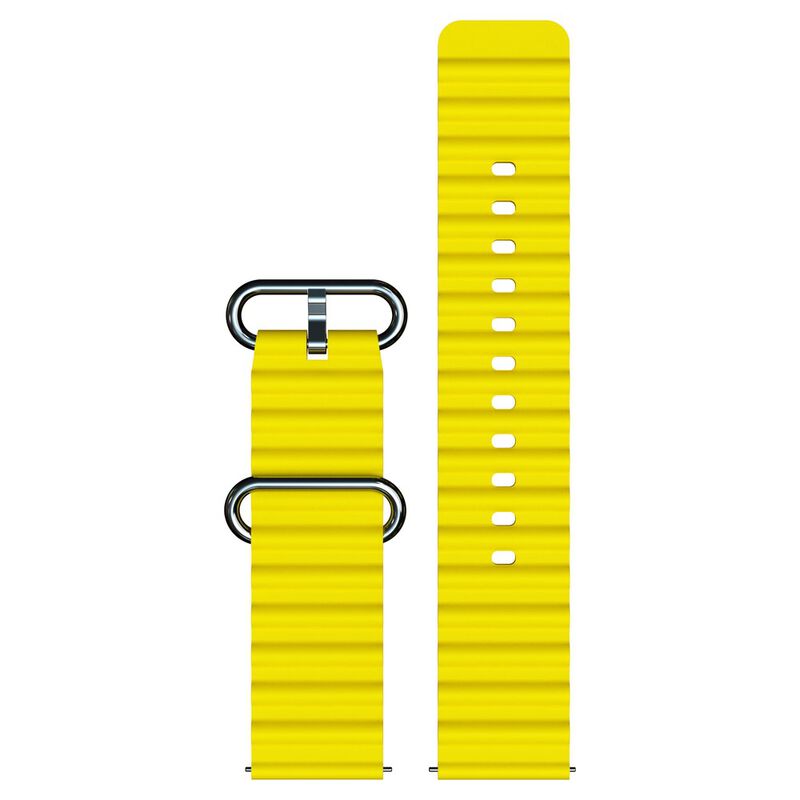 Fastrack Smart Yellow Silicone Bubble Strap 22 mm