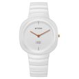 Titan Edge Squircle Quartz Analog Black Dial Ceramic Strap Watch For Women