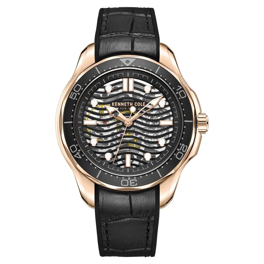 Kenneth Cole Black Dial Automatic Watch for Men-image-49