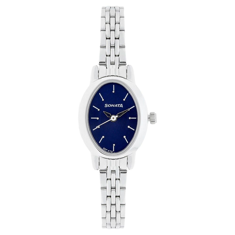 Buy Online Sonata Quartz Analog Champagne Dial Stainless Steel