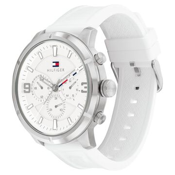Tommy Hilfiger Silver Dial Quartz Analog with Date Watch for Men