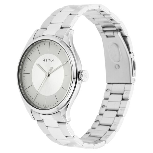 Titan Men's Urban Edge Lustrous Grey Dial Leather Watch - image number 2