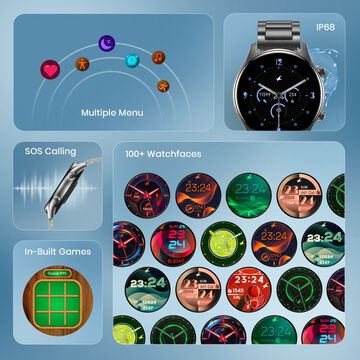 Fastrack Astor FR2 Pro Smart Watch with 3.63 cm AMOLED Display with 466*466 Pixel Resolution, AI Voice Assistant
