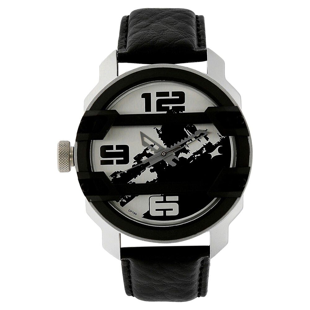 Buy Online Fastrack Quartz Analog Silver Dial Leather Strap Watch for Guys nk3153kl01 Titan