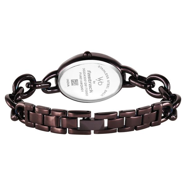 Vyb Manifester By Fastrack Quartz Analog Brown Dial Brown Metal Strap Watch For Girls - image number 5