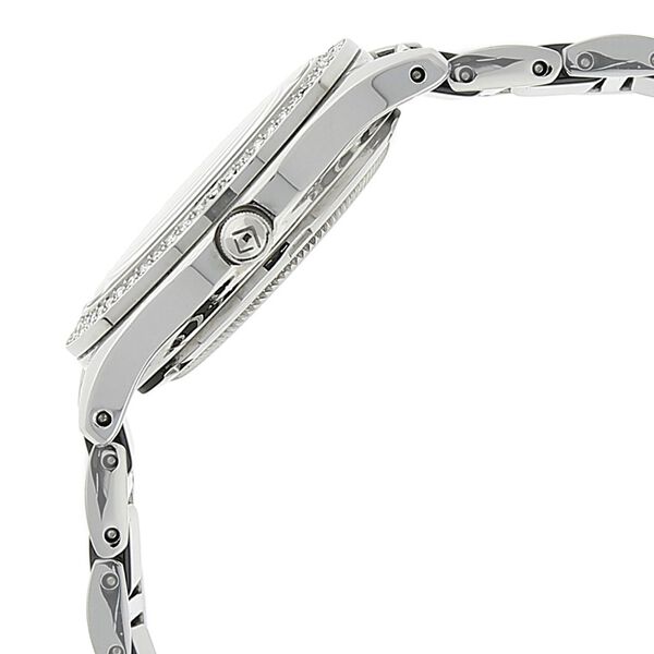 Xylys Swiss Analog with Date Two Toned Stainless Steel And Ceramic Strap Black Dial Watch For Women - image number 2