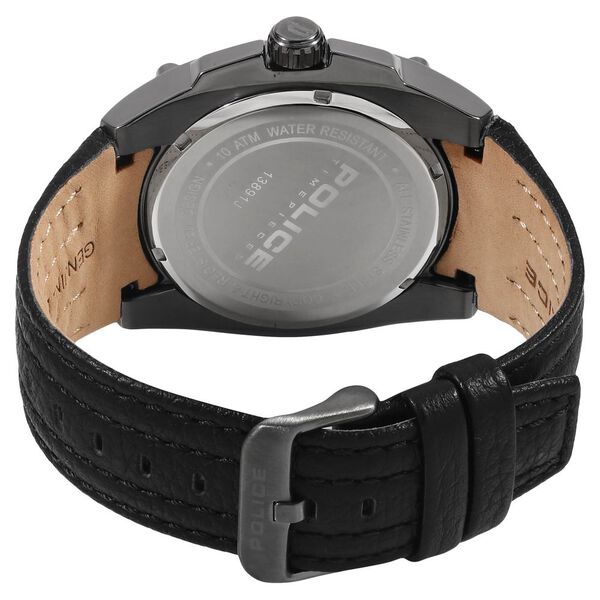 Police Quartz Analog with Date Black Dial Leather Strap Watch for Men - image number 3