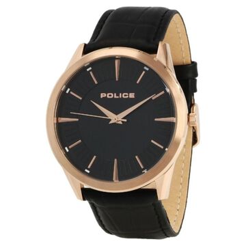 Police Quartz Analog Black Dial Silicone Strap Watch for Men