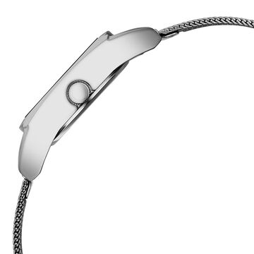 Vyb Spotlight By Fastrack Quartz Analog Blue Dial Silver Stainless Steel Strap Watch For Girls