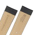 22 mm Black Genuine Leather Straps for Men - image number 4
