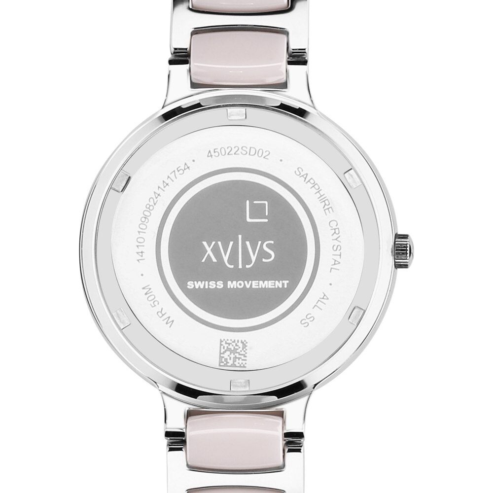 Buy Online Xylys Swiss Analog Pink Steel And Ceramic Strap White