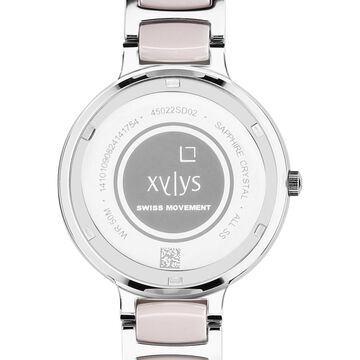 Xylys Swiss Analog Pink Steel And Ceramic Strap White Dial Watch For Women