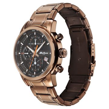Titan Octane Primal Quartz Chronograph Brown Dial Brown Stainless Steel Strap Watch For Men