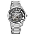 Titan See-Through Skeletal Automatic Analog with Black Dial Silver Stainless Steel Strap Watch for Men - image number 2