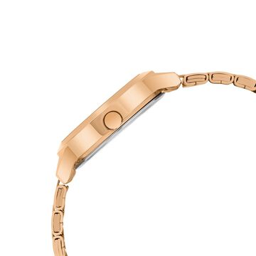 Fastrack Stunners Quartz Analog Rose Gold dial Stainless Steel Strap Watch for Girls
