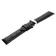 22 mm Black Genuine Leather Straps for Men - image number 3