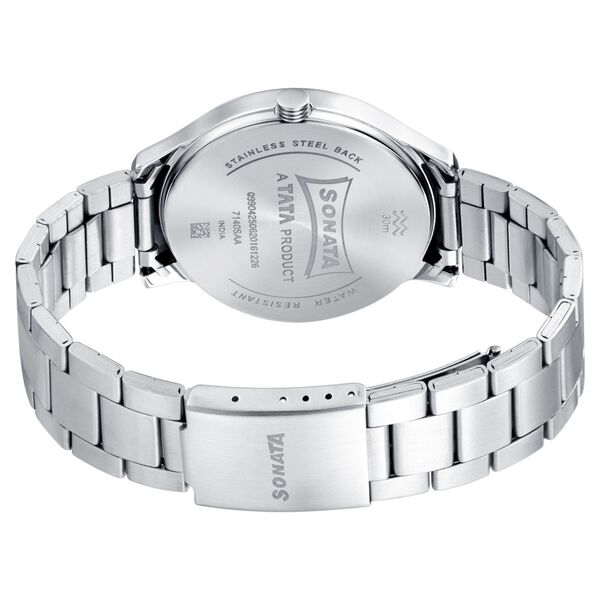 Sonata Quartz Analog Silver Dial Metal Strap Watch for Men - image number 3