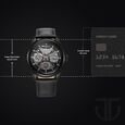 Titan Octane Multifunction Black Dial Black Leather Strap Watch For Men - image number 2
