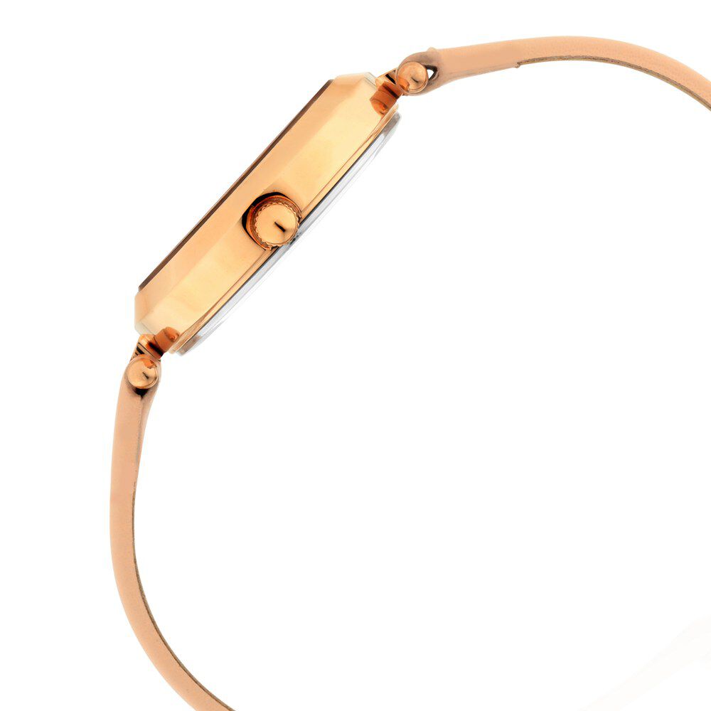 Raga viva pink discount dial leather strap watch
