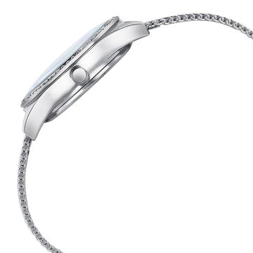 Sonata Poze Quartz Analog Mother of Pearl Dial Silver Color Stainless Steel Strap Watch For Women