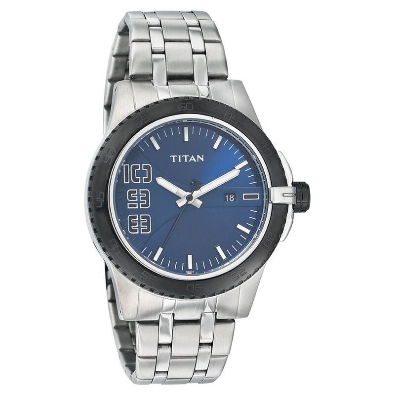 Titan Quartz Analog with Date Blue Dial Watch for Men