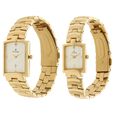 Titan Quartz Analog with Date White Dial Stainless Steel Strap Watch for Couple - image number 1